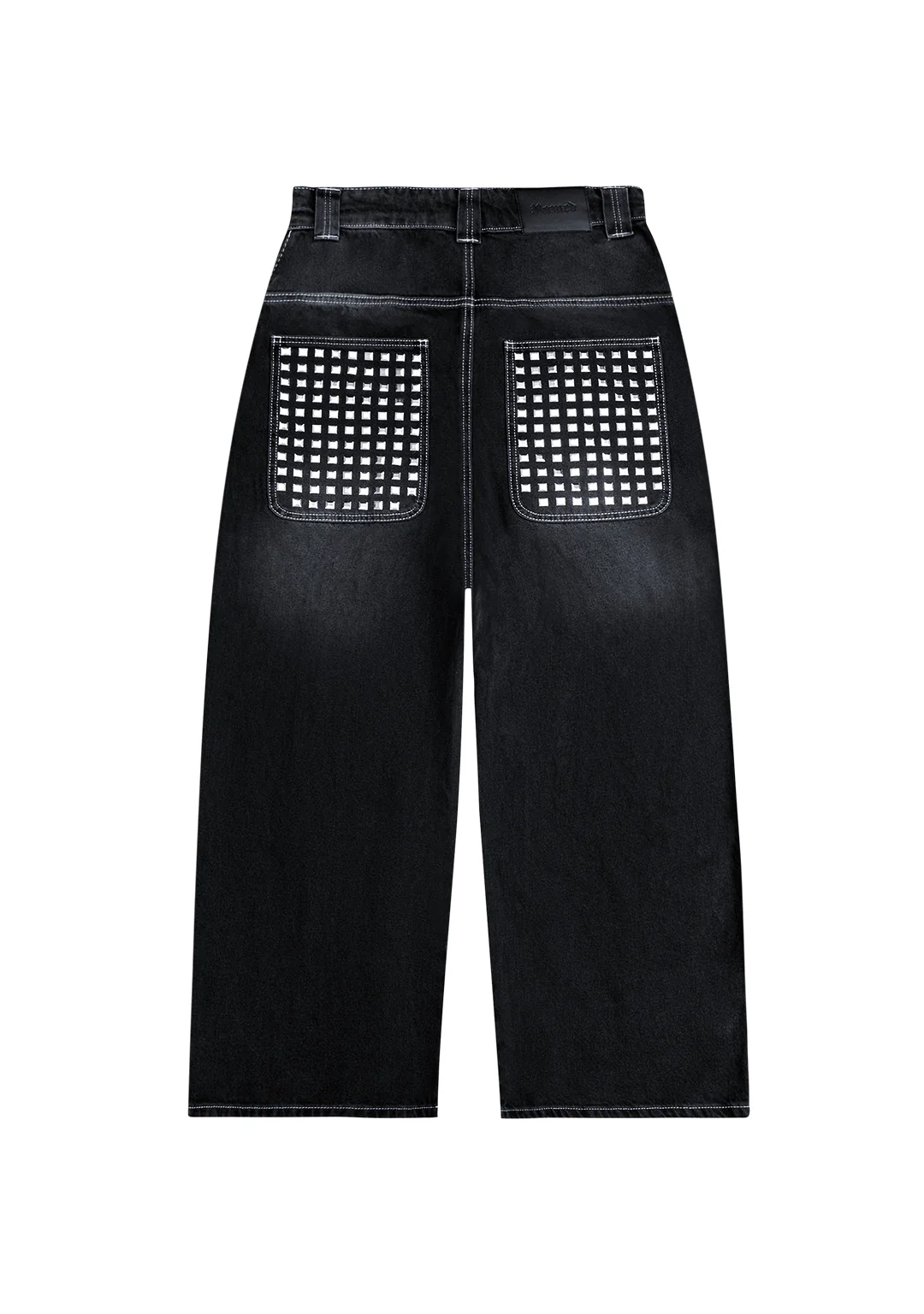 FAITHFUL STUDDED OVERSIZED JEANS WASHED BLACK - Image 7