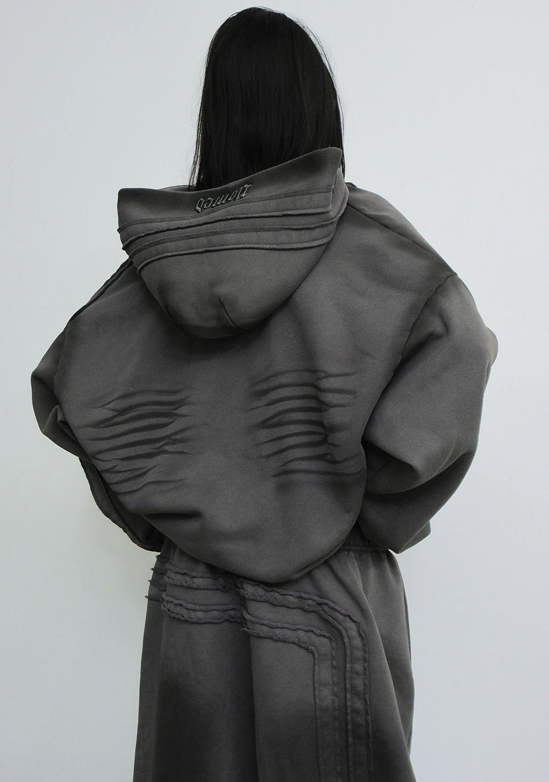 GRIME ZIP HOODIE WASHED SLATE - Image 3