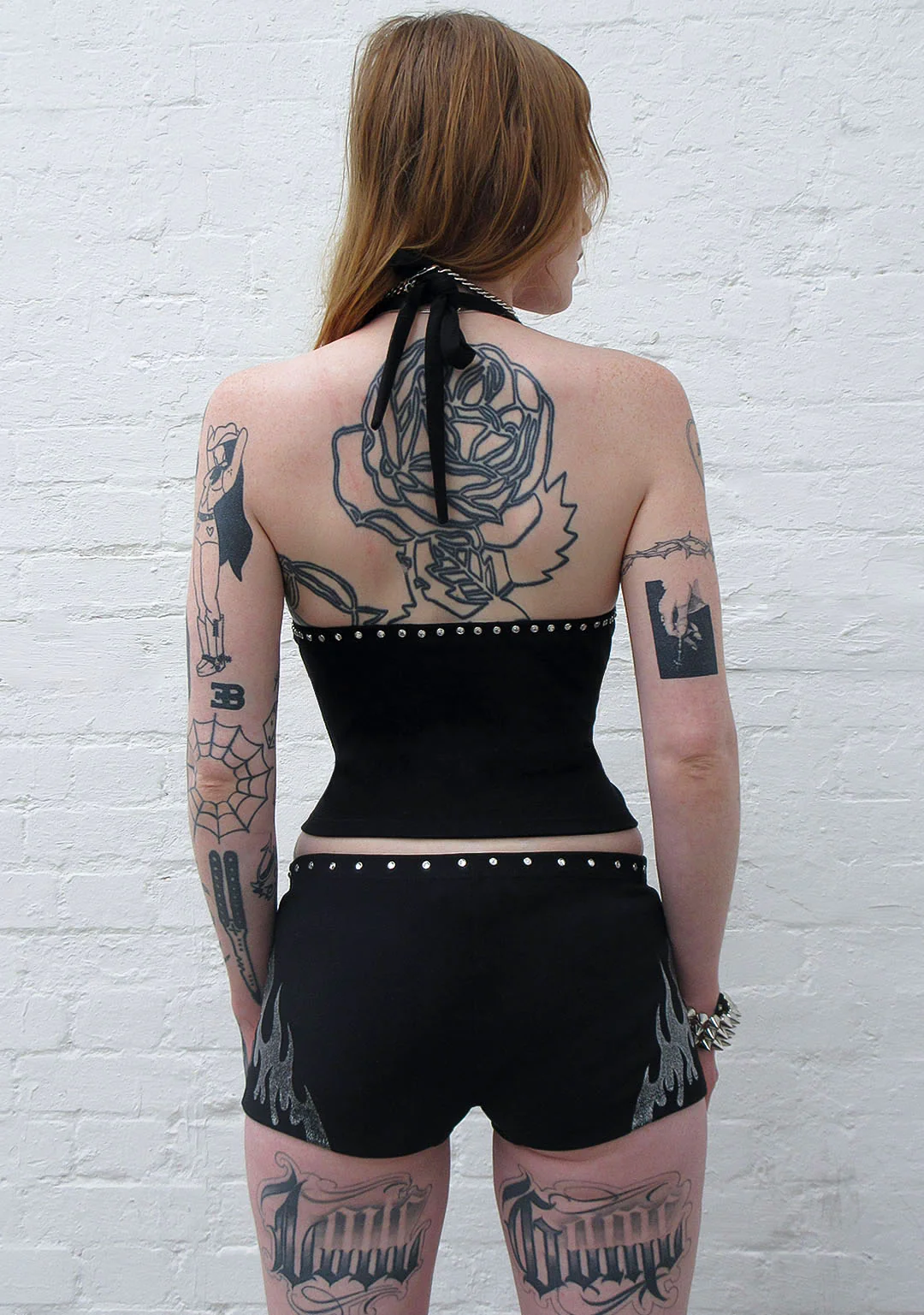 IGNITE RHINESTONE MICRO HOTPANT SHORTS BLACK - Image 3