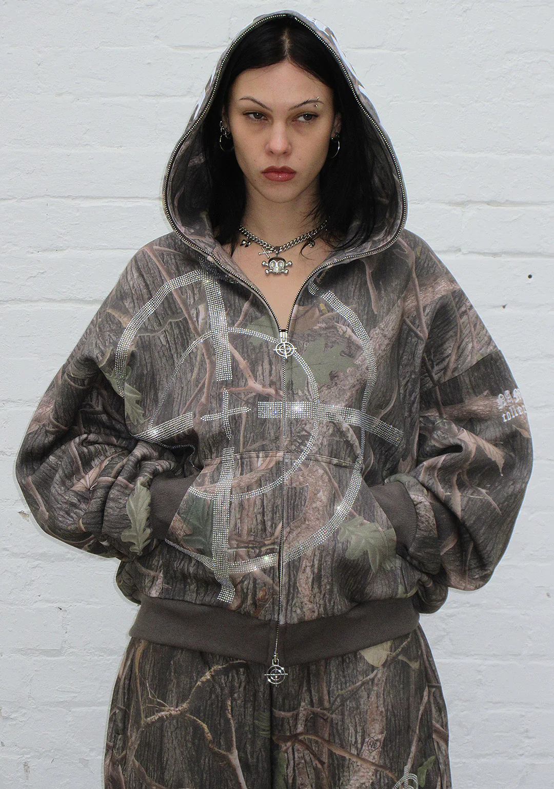 MISSION RHINESTONE ZIP HOODIE TREE CAMO - Image 3