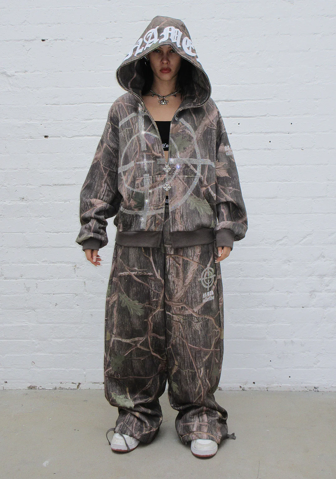 MISSION RHINESTONE ZIP HOODIE TREE CAMO - Image 4