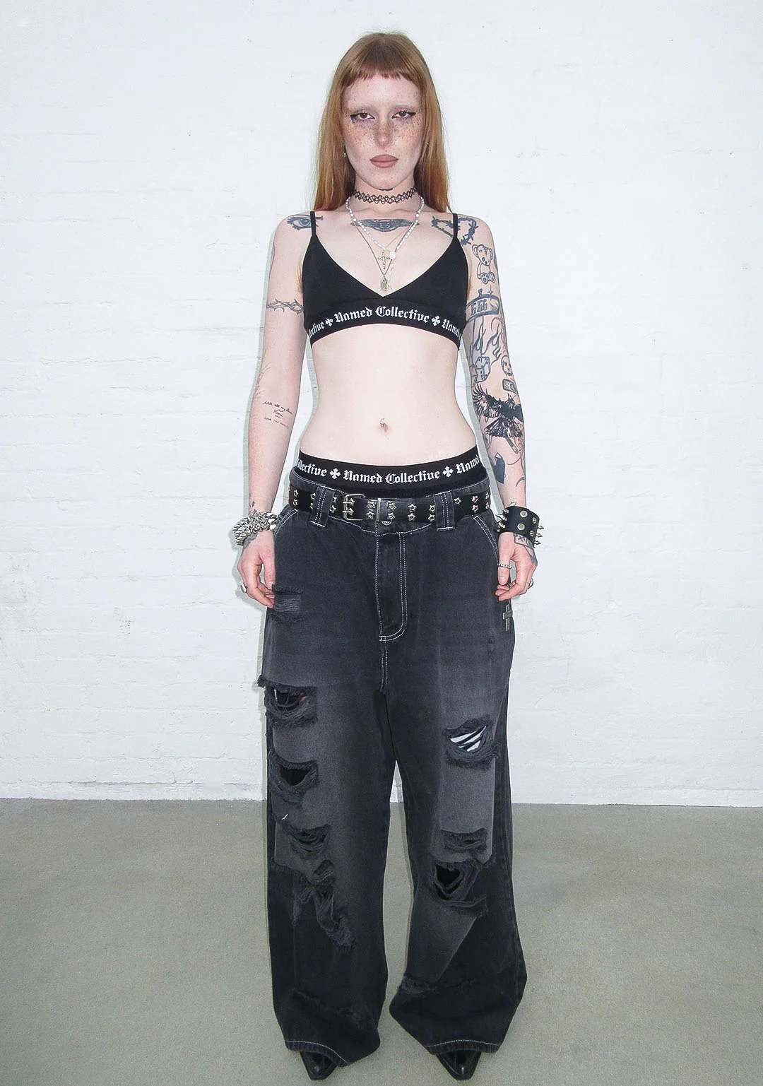 NAMED CLASSICS LOGO TRIANGLE BRALETTE BLACK - Image 6