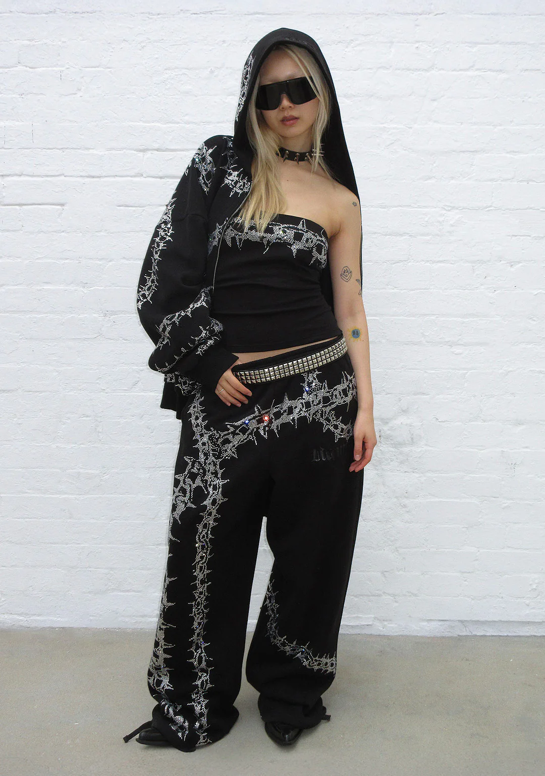OMEN RHINESTONE TUBE TOP BLACK - Image 3