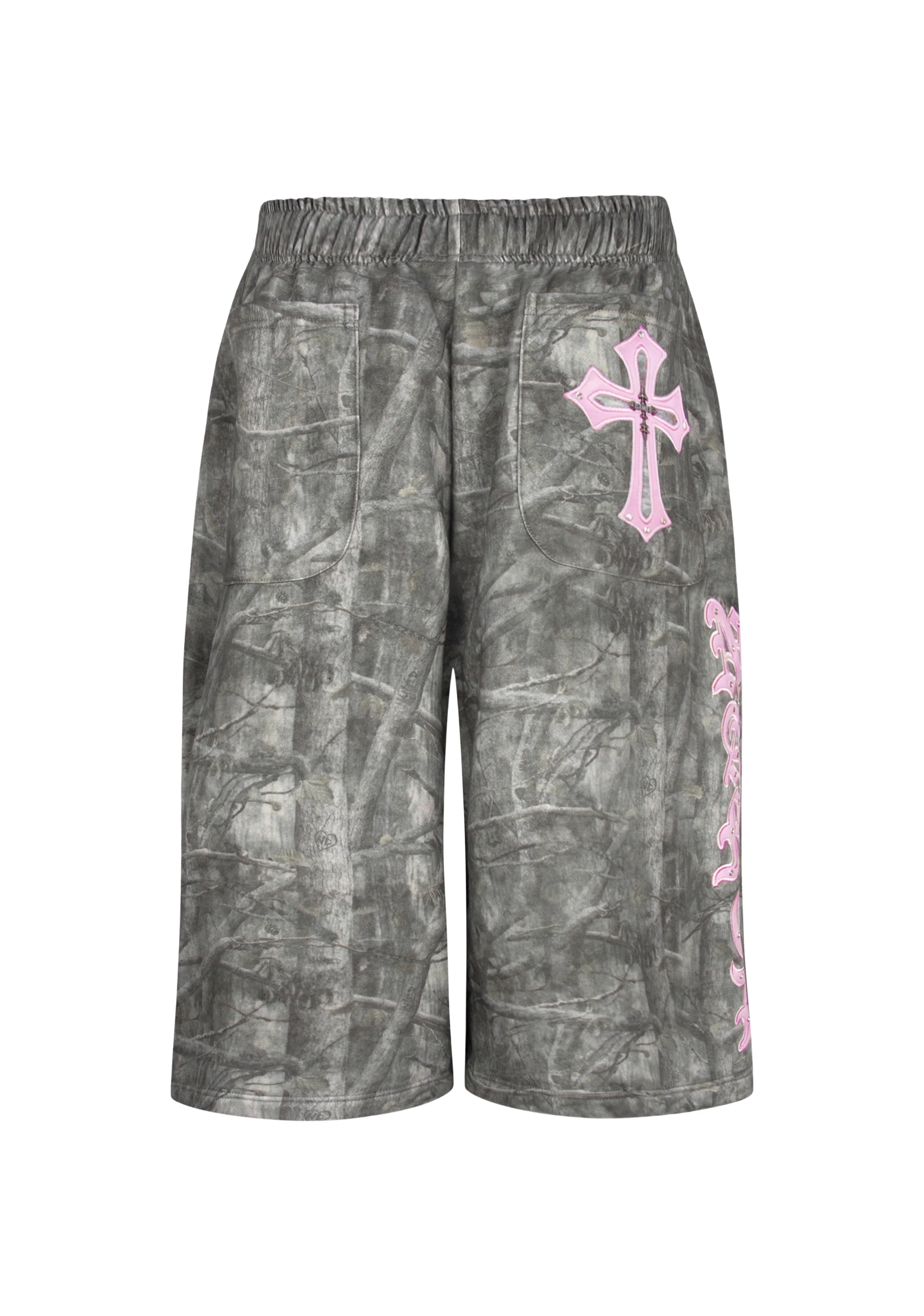 SPOILT OVERSIZED SWEATSHORTS TREE CAMO - Image 7