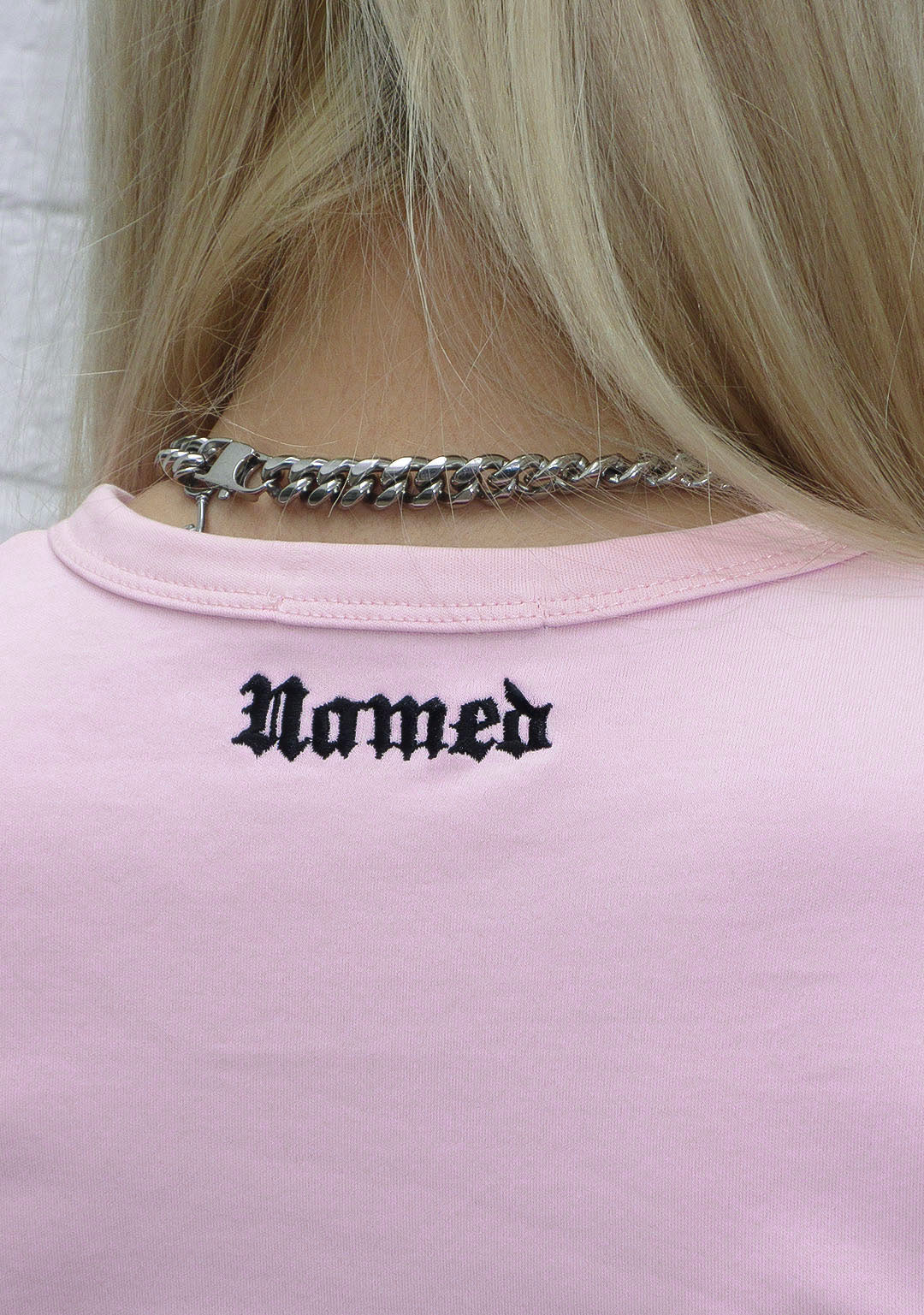 TRY AGAIN L8R RHINESTONE BABY TEE BABY PINK - Image 3