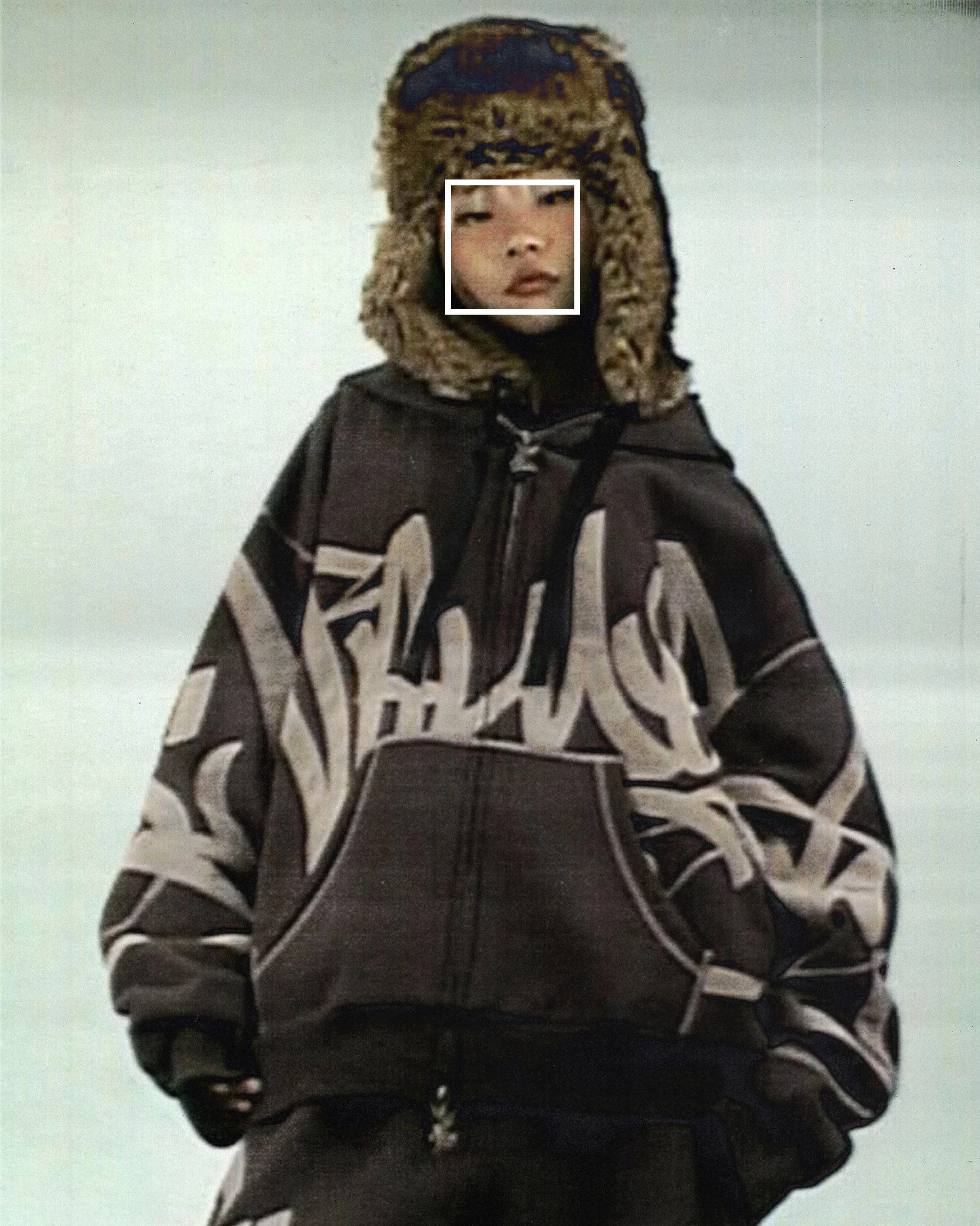 VANDALISM ZIP HOODIE BURNT TAUPE - Image 2