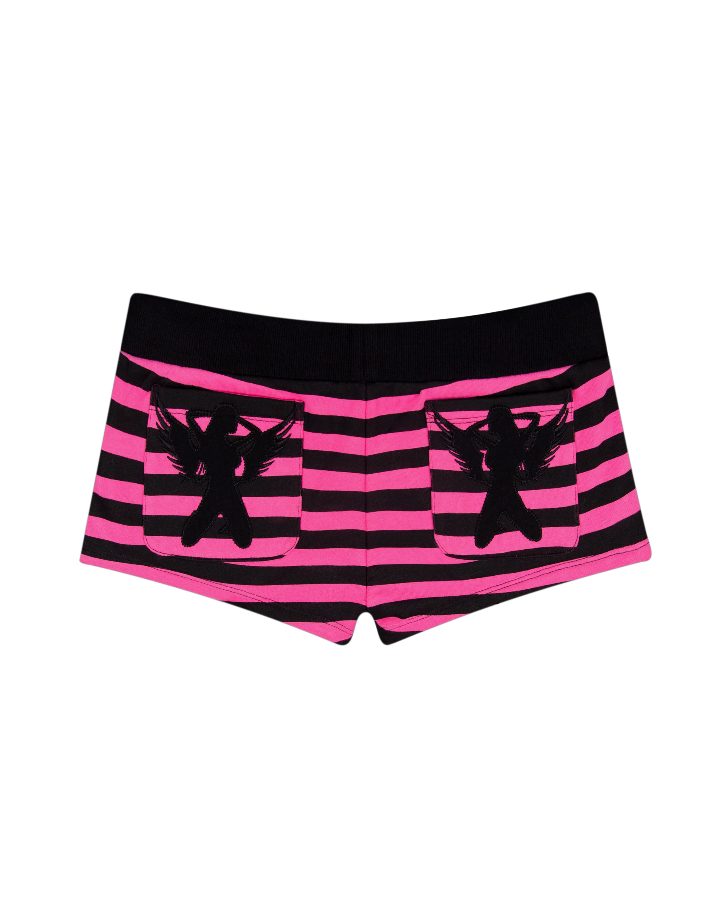 VICE RHINESTONE MICRO SHORTS HOT PINK STRIPE - Image 7