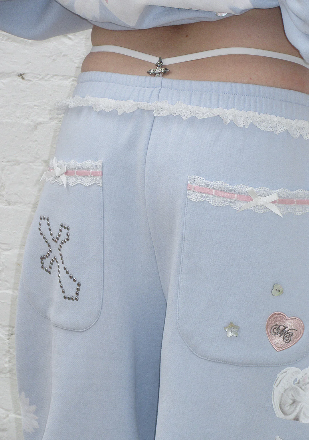 WHISPER OVERSIZED SWEATPANTS BABY BLUE - Image 6