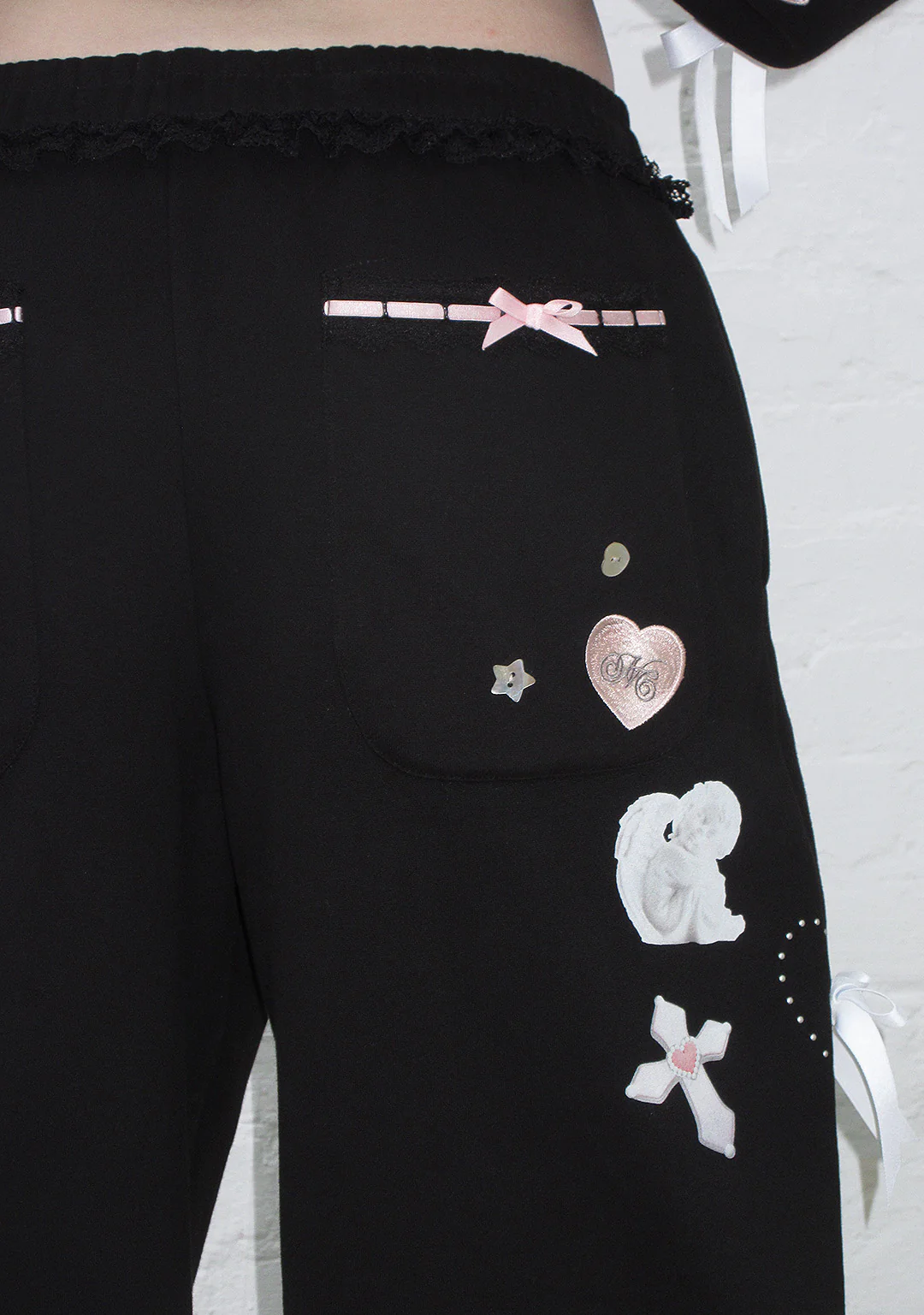 WHISPER OVERSIZED SWEATPANTS BLACK - Image 6