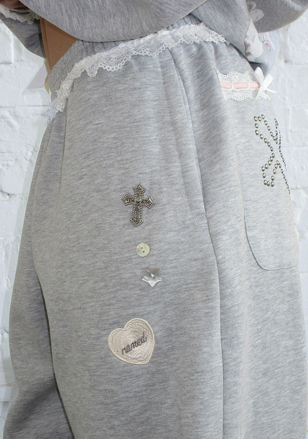 WHISPER OVERSIZED SWEATPANTS GREY MARL - Image 5