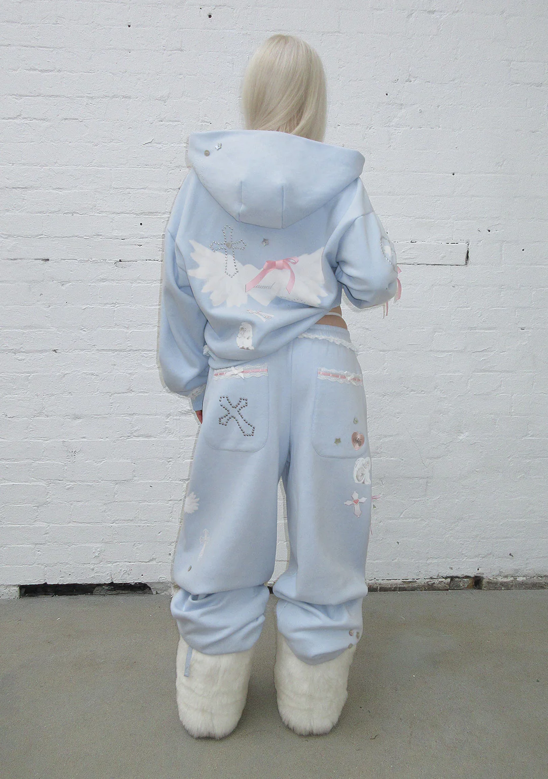 WHISPER ZIP HOODIE BABY BLUE - Image 3